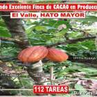 ULTIMA REBAJA en Finca de CACAO, 112 tareas, El Valle de HATO MAYOR, Precio SUPER REBAJADA